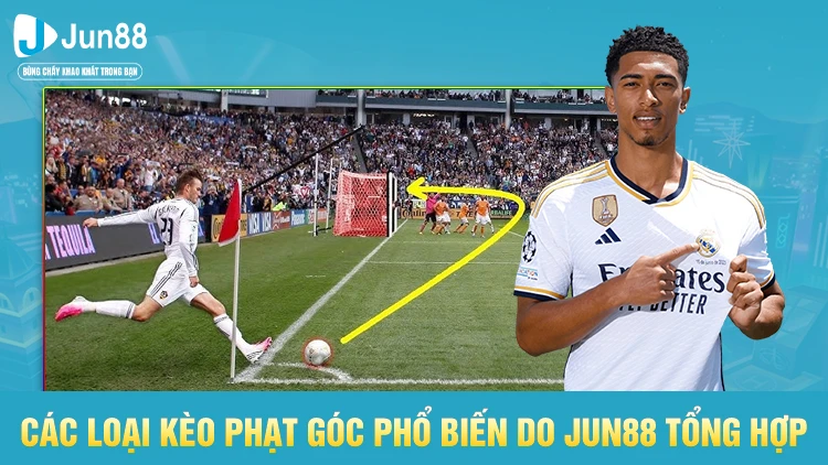 Các loại kèo phạt góc phổ biến tại Jun88